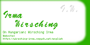 irma wirsching business card